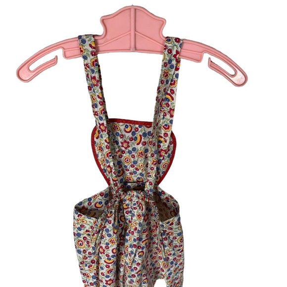 Vintage Floral Print Heart Bib Romper 12-18 Months - Picture 8 of 9